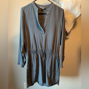 Vince 100% Silk Dress Sz 8 Grey Slate